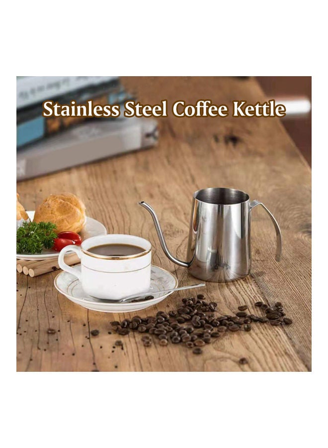 Stainless Steel Coffee Kettle Silver