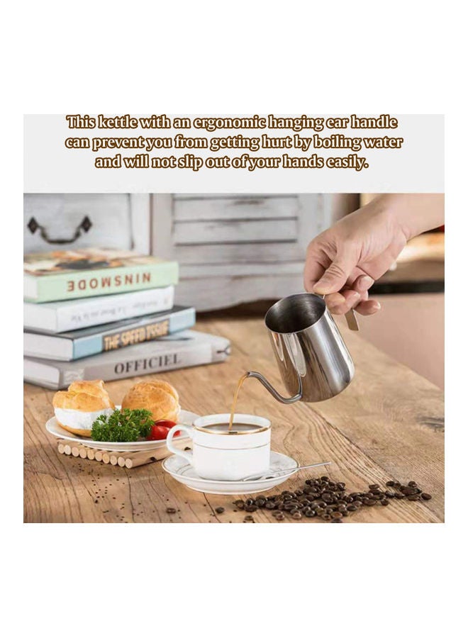 Stainless Steel Coffee Kettle Silver