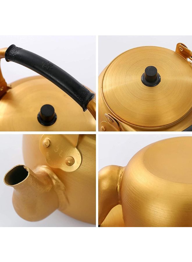 Yellow Kettle 3L–Stove Top Tea Kettle-Golden Kettle-Karak Kettle-Camping Kettle-Coffee Aluminium Pot Ideal for Home Office,Camping & Hotel 3 Litre