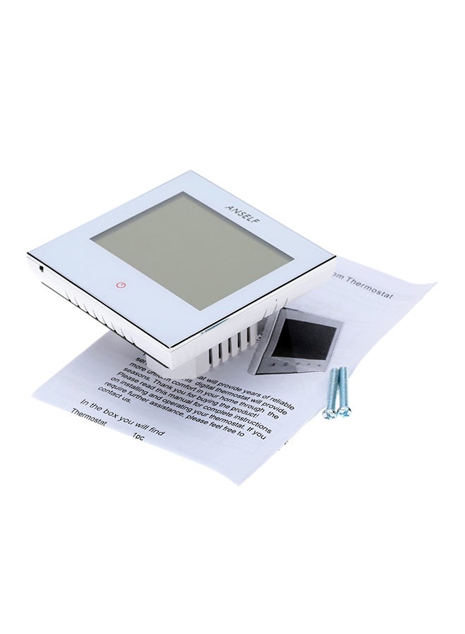 LCD Display Room Temperature Controller 15537 White