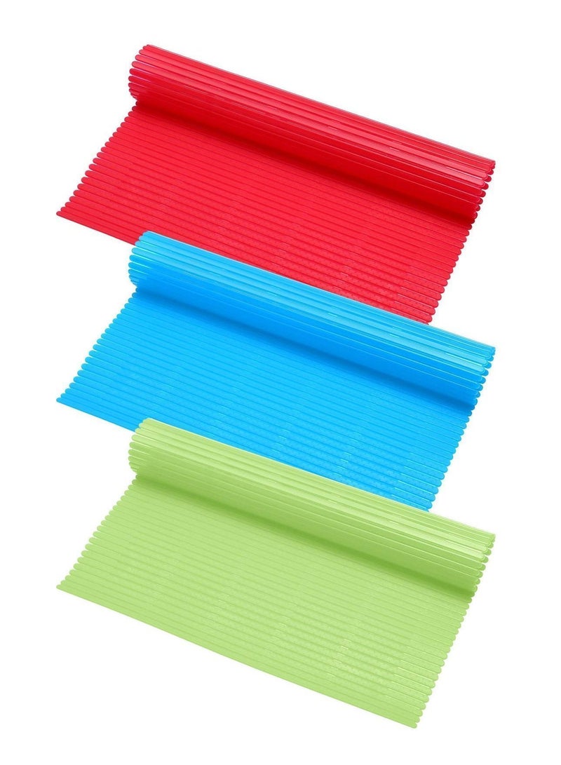 3 Piece Kitchen Sushi Roll Mat Non Stick Making Kit, Plastic Maker Homemade, Durable Roller for Homemade DIY 8.27 X 9.16 Inch (Red, Green and Blue)