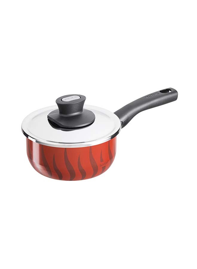 Non-Stick G6 Tempo Flame Saucepan With Lid Red 20cm