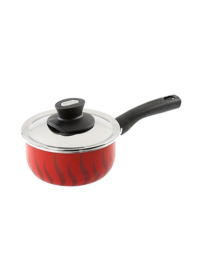 Tempo Saucepan With Lid Red/Clear 16cm