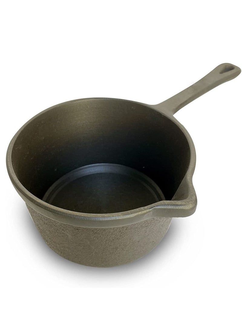 Pre Seasoned Cast Iron Sauce Pan ,15cm, 1Liter