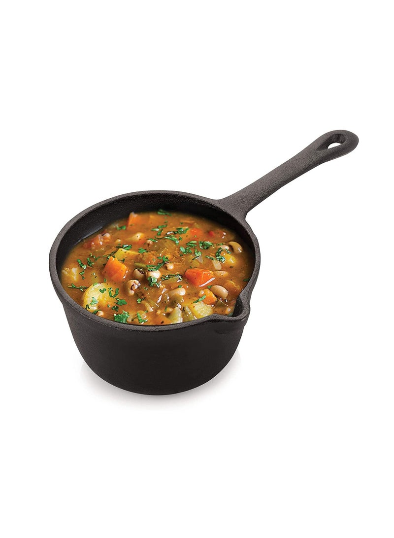 Pre Seasoned Cast Iron Sauce Pan ,15cm, 1Liter