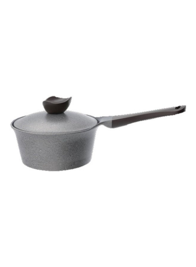 Sauce Pan With Handle Gray Marble 18cm