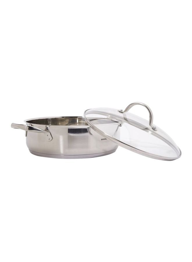 Shallow Pot With Glass Lid Shiny, Matt 28cm