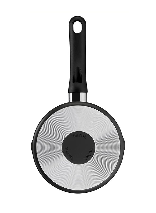 Non-Stick G6 Delicia Aluminium Saucepan With Glass Lid Black 16cm