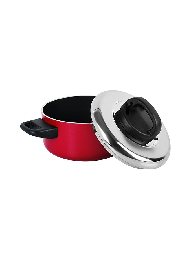 Classique Covered Saucepot With Steel Lid Red 18cm
