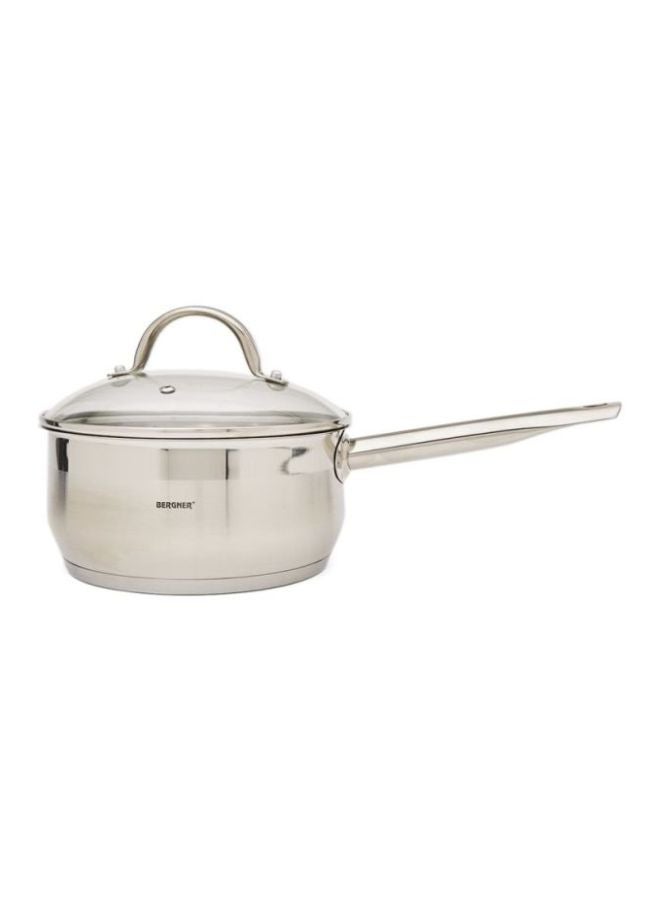 Saucepan With Lid Silver 2.1Liters