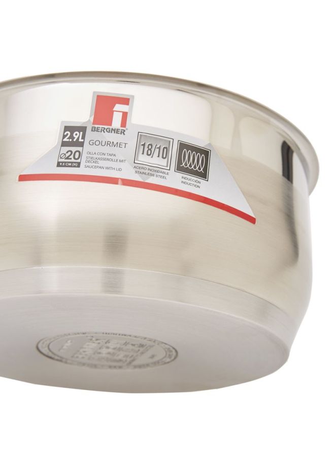 Saucepan With Lid Stainless Steel 2.1Liters