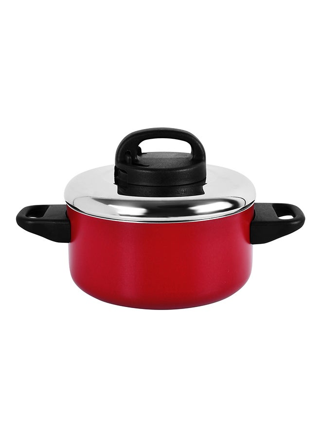 Classique Covered Saucepan Red/Silver/Black 16cm