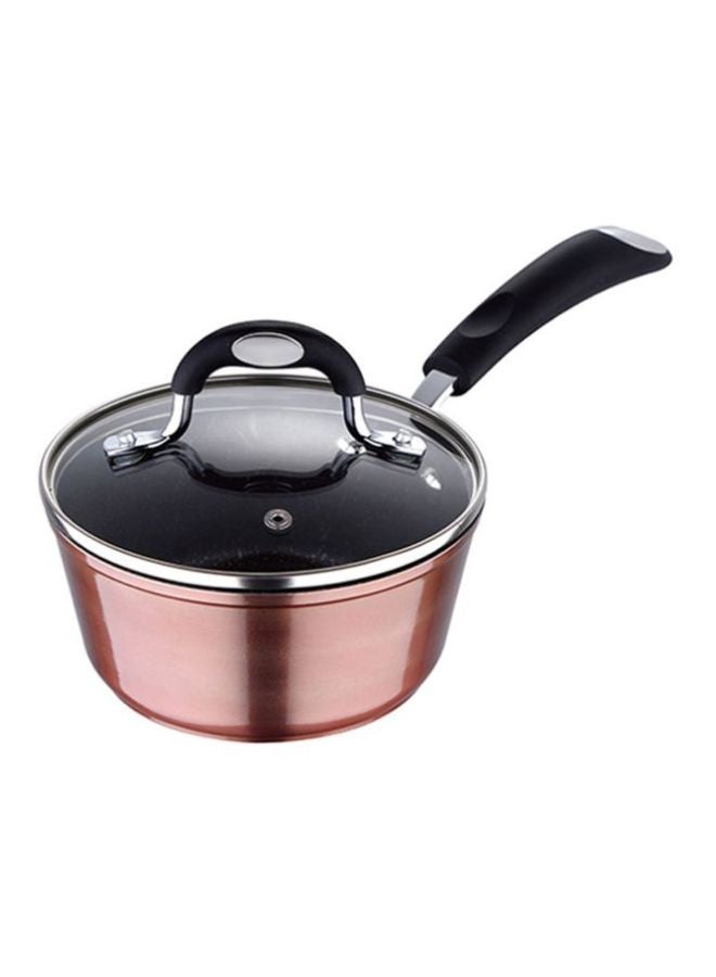 Pandora Forged Aluminium Induction Bottom Non-stick Saucepan With Lid Copper 16cm