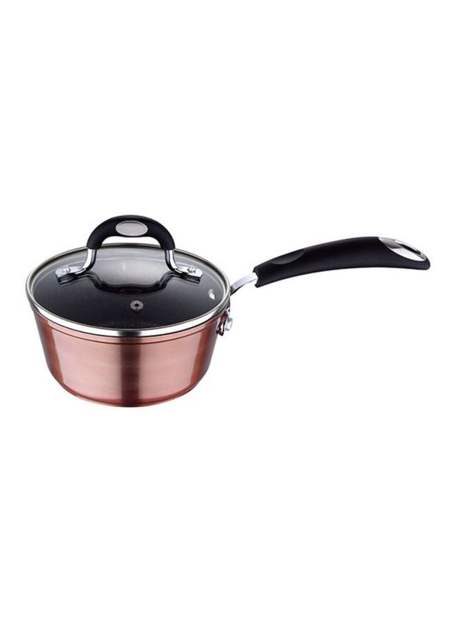 Pandora Forged Aluminium Induction Bottom Non-stick Saucepan With Lid Copper 16cm