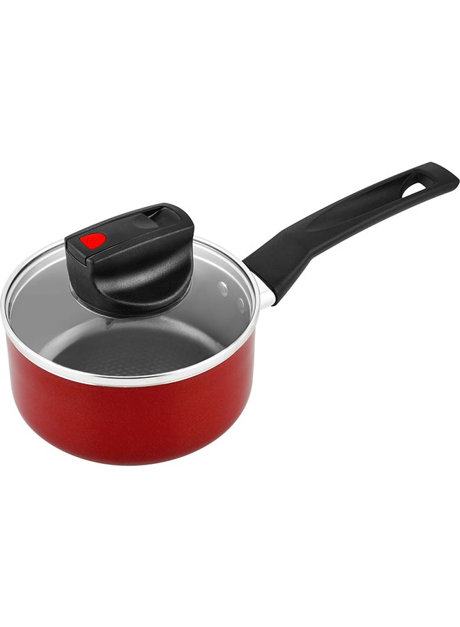 Safecook Non-Stick Cov Saucepan Red 14cm