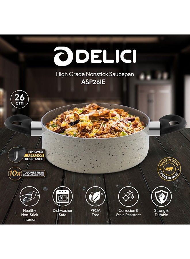 Delici Asp26Ie Superior Aluminium Body Saucepan