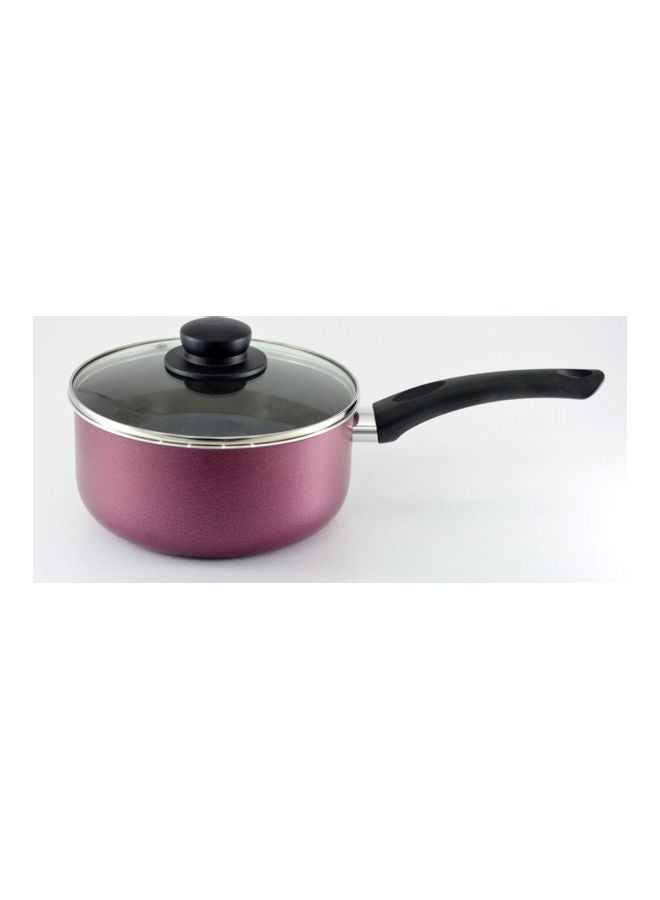 Non-Stick Dutch Pot And Glass Lid red 18cm
