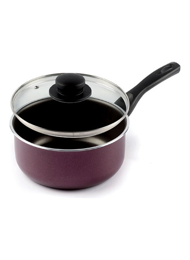 Non-Stick Dutch Pot And Glass Lid red 18cm