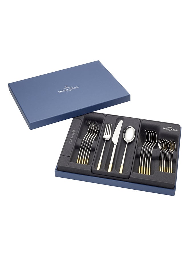 30-Piece Ella Cutlery Set Gold/Silver