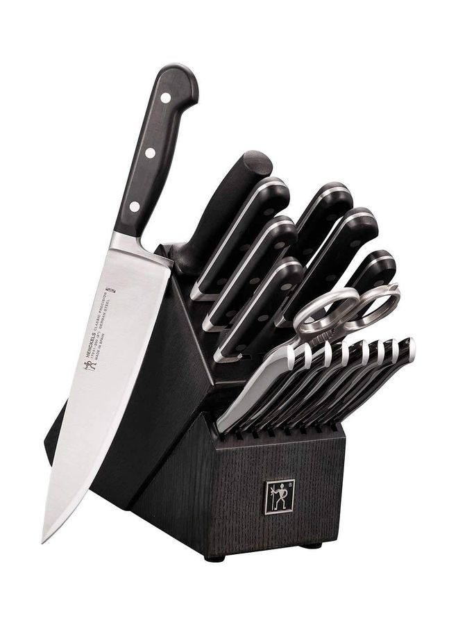 18-Piece Classic Precision Forged Knife Set Black/Silver