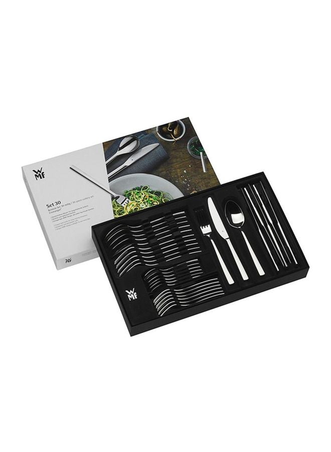 30-Piece Palermo Cutlery Set Silver