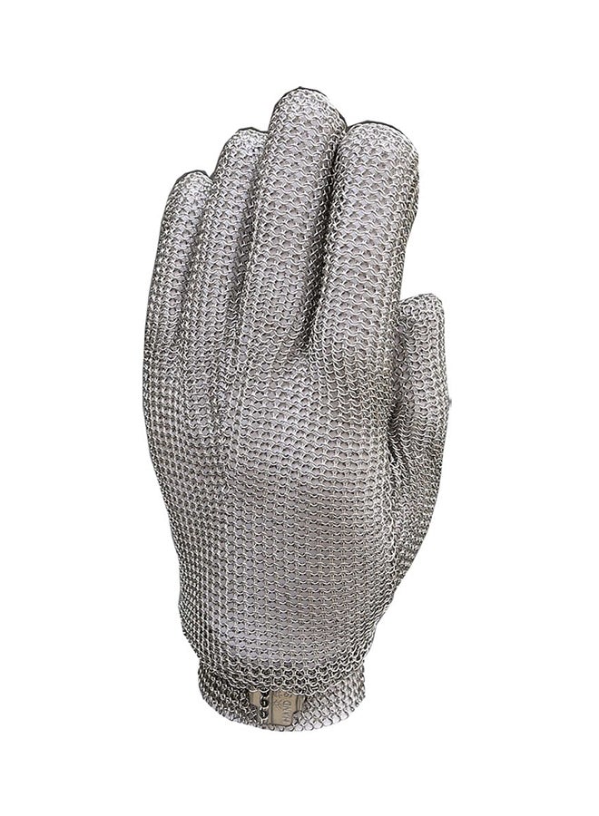 Knife Cut Resistant Chain Protective Glove Silver 25cm