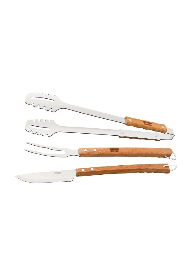 Tramontina 3 Pieces Barbecue Set Knives | Bbq Knife Set With Tongs