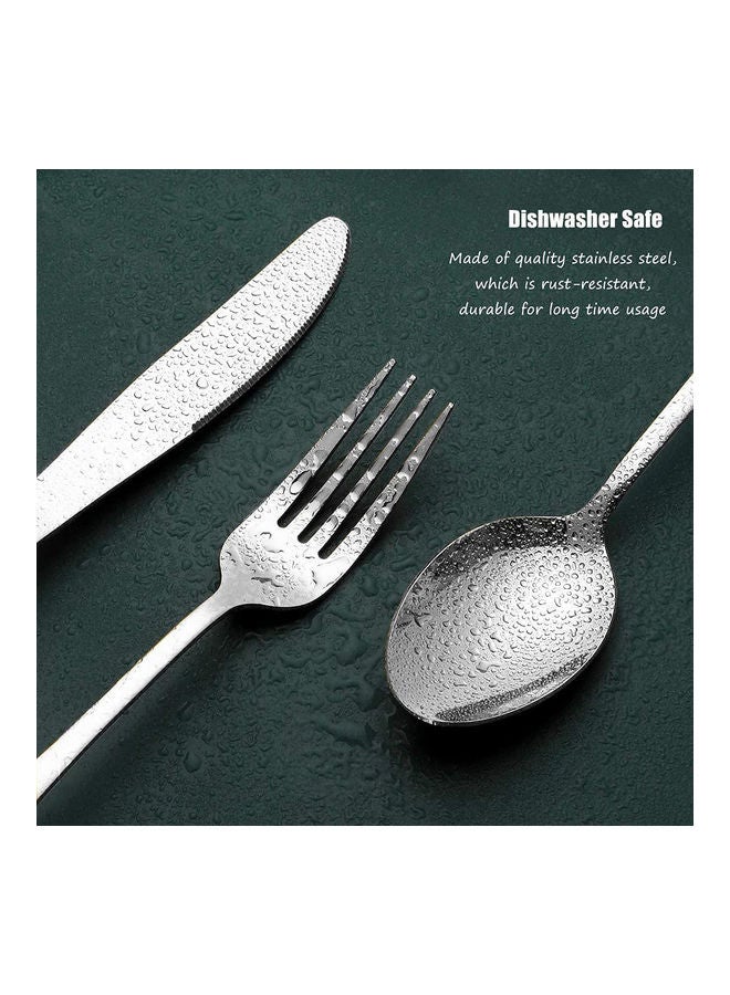 24-Piece Stainless Steel Cutlery Set Silver 22.8x2.2cm