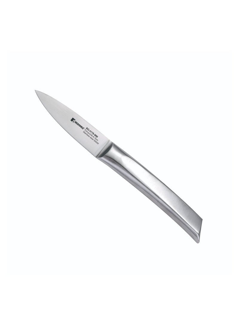 KEOPS-STEEL 6PC STAINLESS STEEL STEAK KNIFE SET WITH WOODEN KNIFE BLOCK