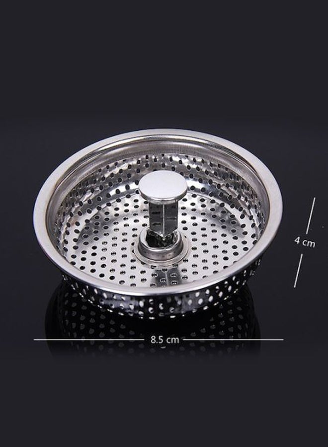 Stainless Steel Water Stopper Plug Silver 4x8.5cm