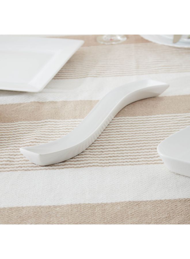 6-Piece Nova Entertainment Serving Set White J Platter 27x27x3 cm, O Platter 25x25x6 cm, Platter 26x26x2 cm, Side Plate 27x22x2.5 cm, Oval Platter 33x3x3 cm, Tray 34.8x8.5x3cm
