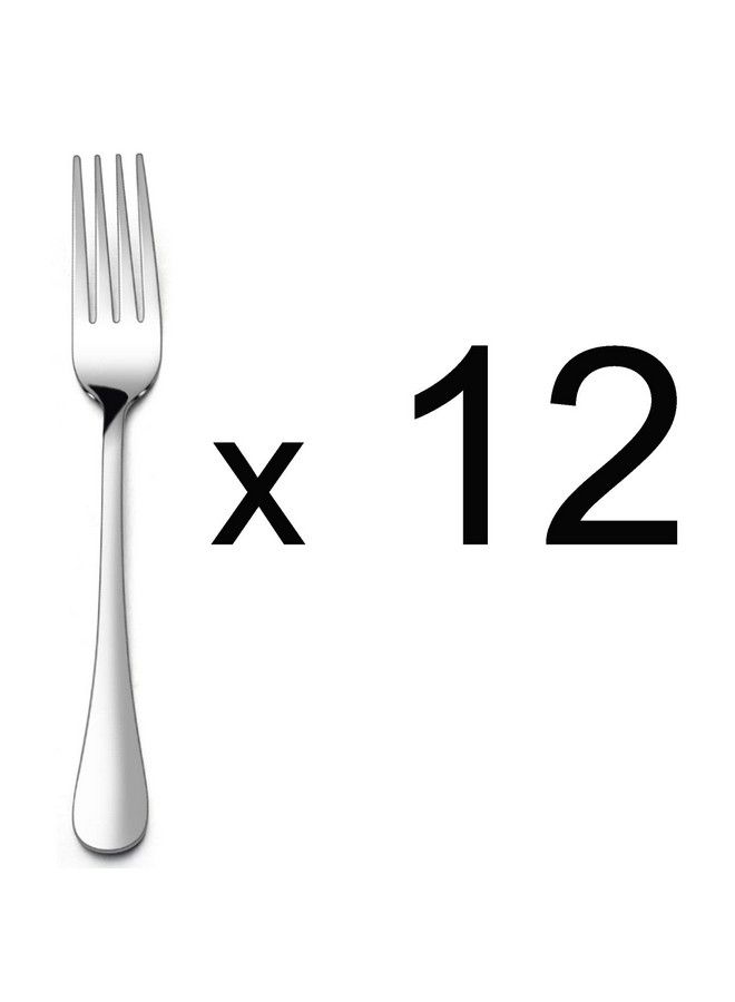 Salad Forks Set Of 12 Appetizer Dessert Forks Stainless Steel Silverware Flatware Small Forks Mirror Finish Dishwasher Safe 6.7Inch