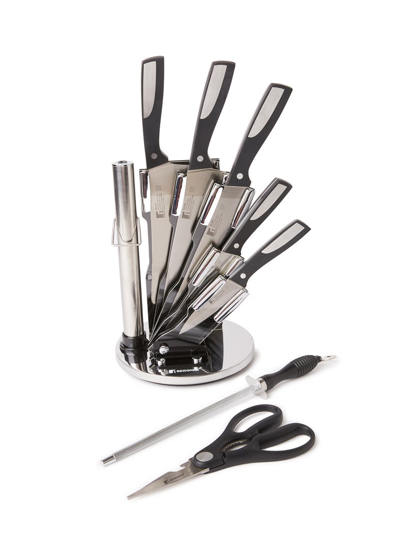 8-Piece Resa Stainless Steel Knife Set Black/Silver