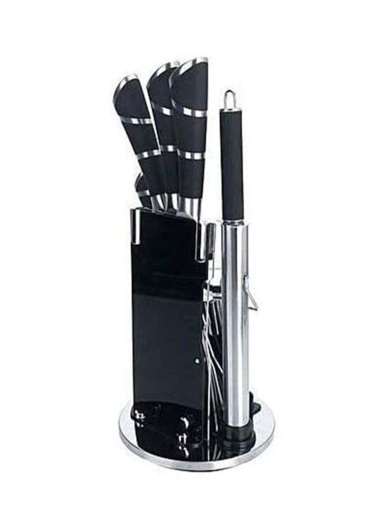 DESSINI 9-Piece Multi-Functional Knife Set Silver/Black