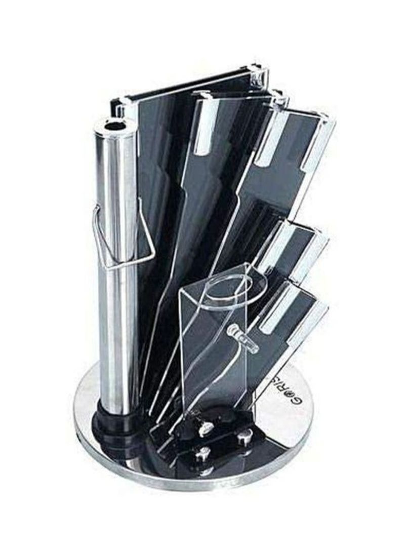 DESSINI 9-Piece Multi-Functional Knife Set Silver/Black