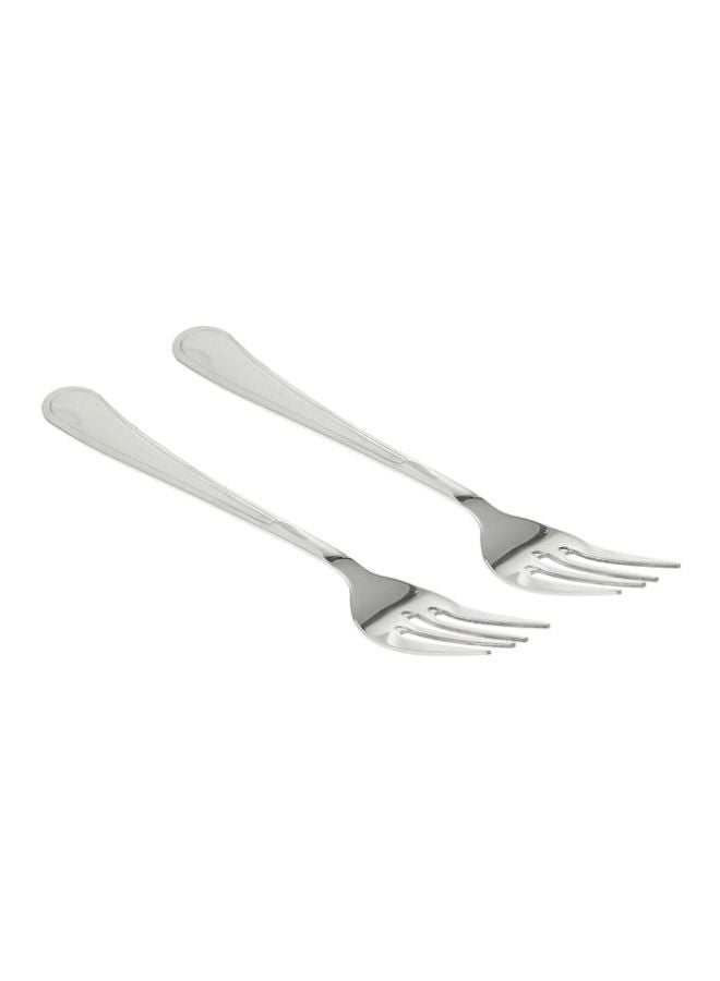 2-Piece Stainless Steel Table Fork Silver