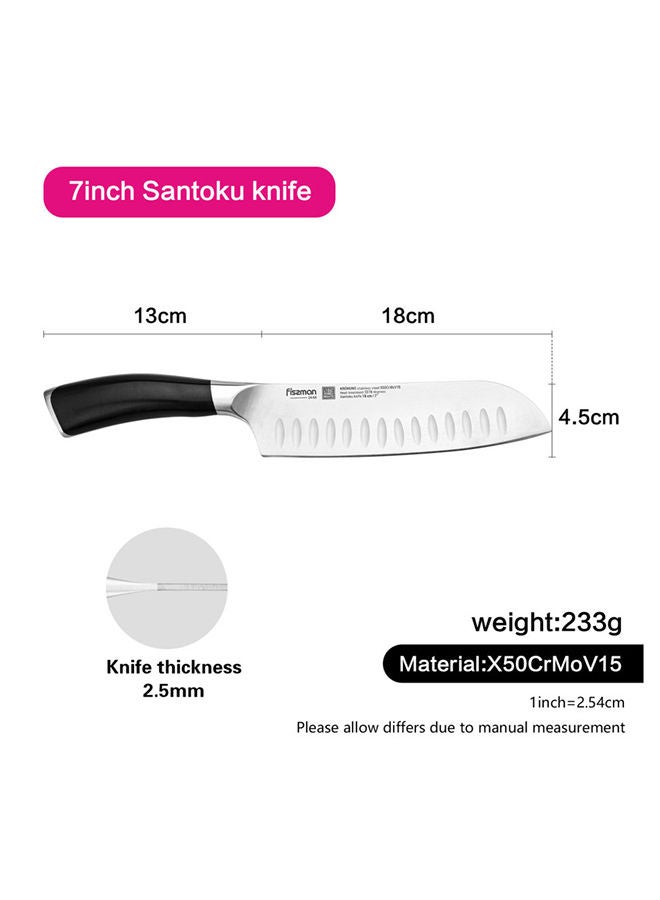 7'' Santoku Knife Kronung X50crmov15 Steel