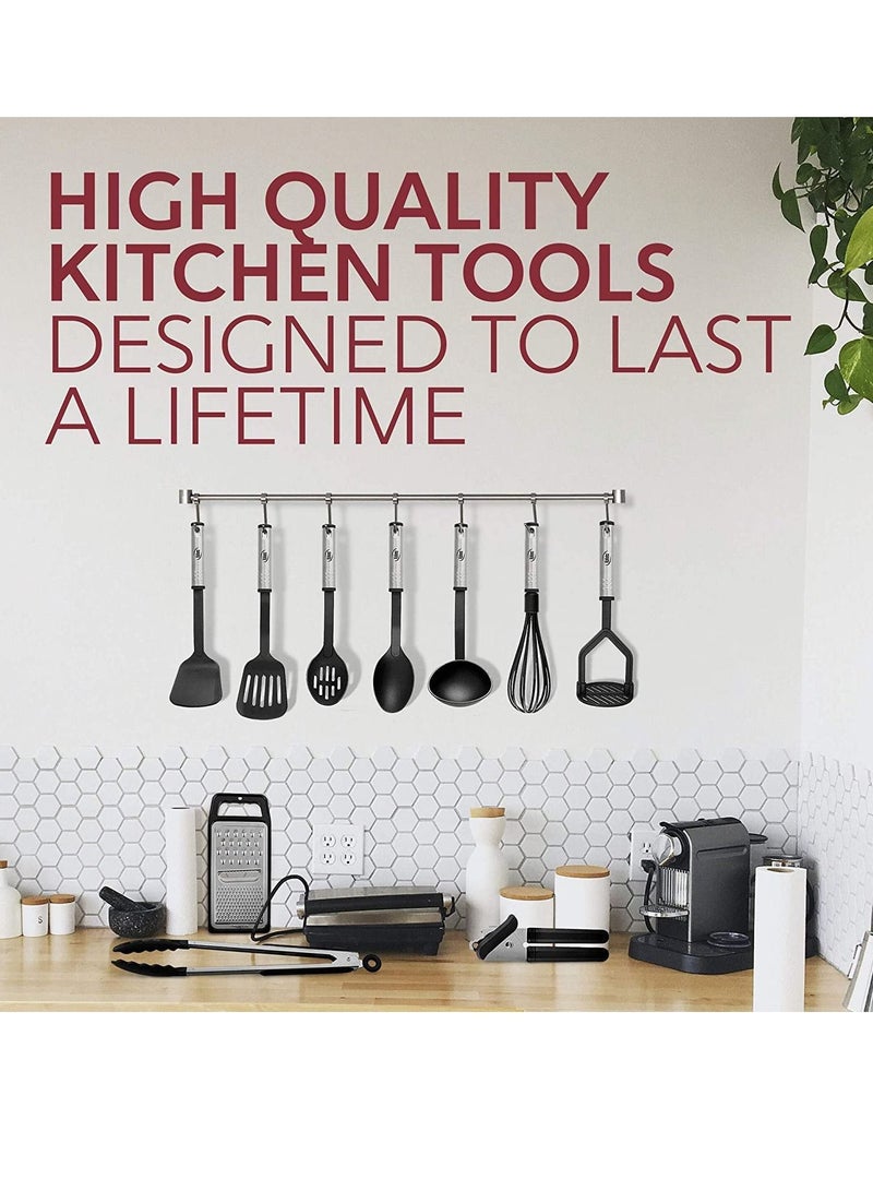 Kitchen Utensil Set 24 Nylon and Stainless Steel Utensil Set Non-Stick and Heat Resistant Cooking Utensils Set Best Kitchen Tools, Useful Pots and Pans Accessories and Kitchen Gadgets