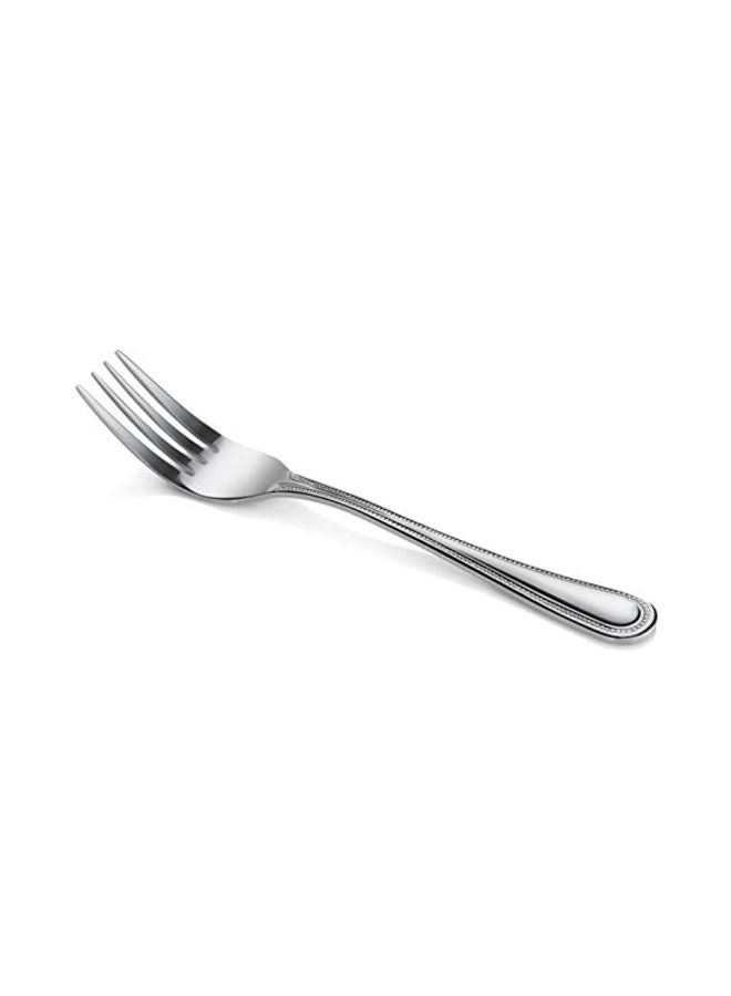 12-Piece Bead Pattern Fork Set Silver