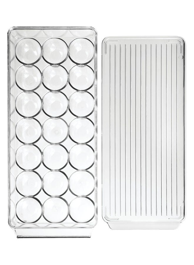 21-Cavity Fridge Egg Holder Clear 14.57inch