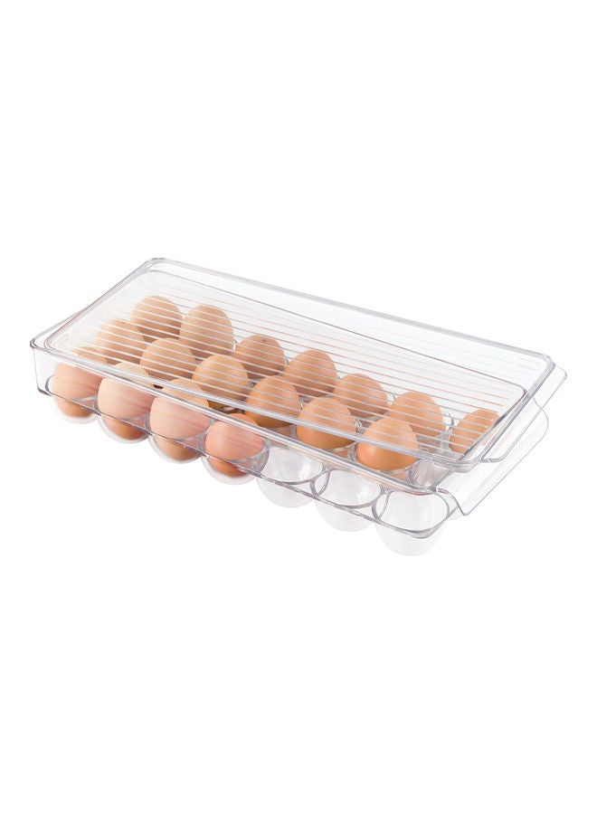 21-Cavity Fridge Egg Holder Clear 14.57inch