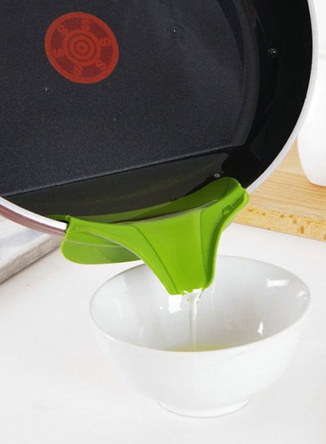 Silicone Pot Edge Funnel Green 12x12cm
