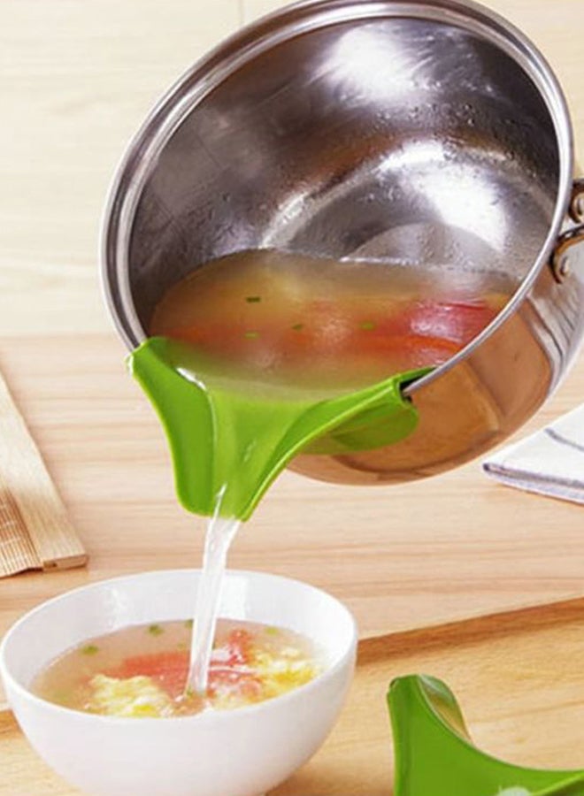 Silicone Pot Edge Funnel Green 12x12cm