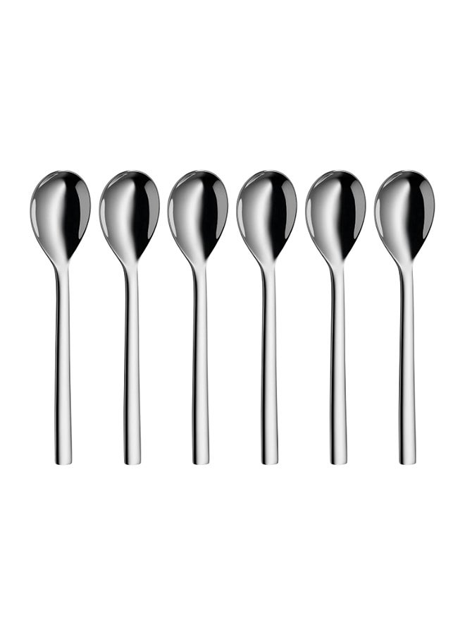 6-Piece Nuova Coffee Spoon Set Silver