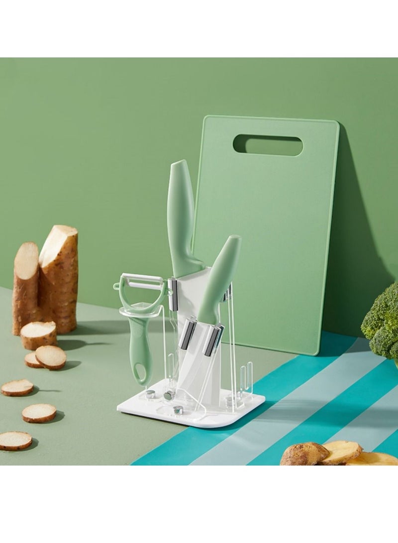 Cutting Board for Kitchen Set of 4 Ceramic Cutting Board Set with Peeler Kitchen Knife Fruit Knife Cutting Board Not Moldy Easy to Wash