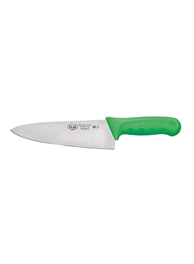 Carbon Steel Chef's Knife Silver/Green 8inch