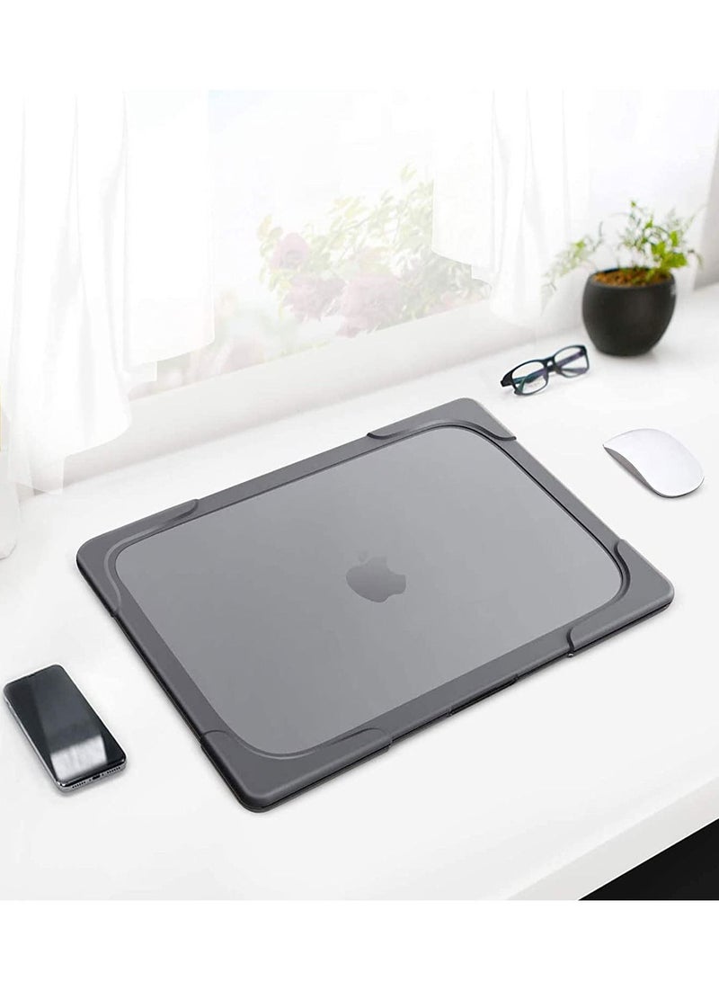 Case for MacBook | Compatible with MacBook Air 13 inch Case Release A2337 M1 A2179 Retina, Heavy Duty Plastic Hard Shell Case with Fold Kickstand Matching Color Keyboard Cover, Grey