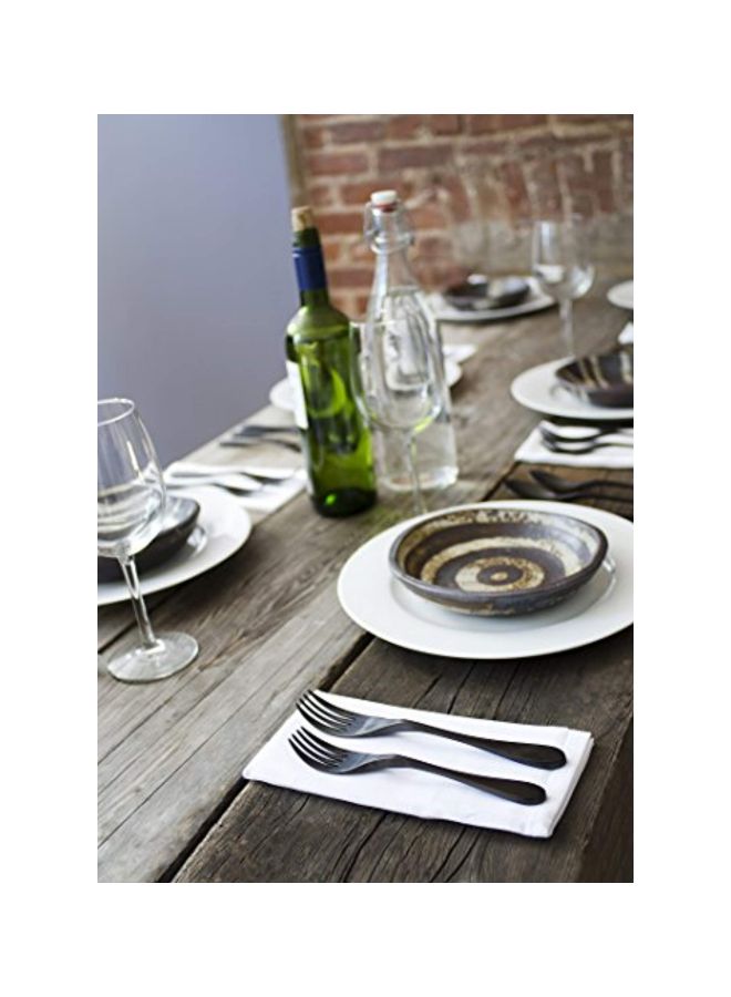 4-Piece Stainless Steel Fork Set Black