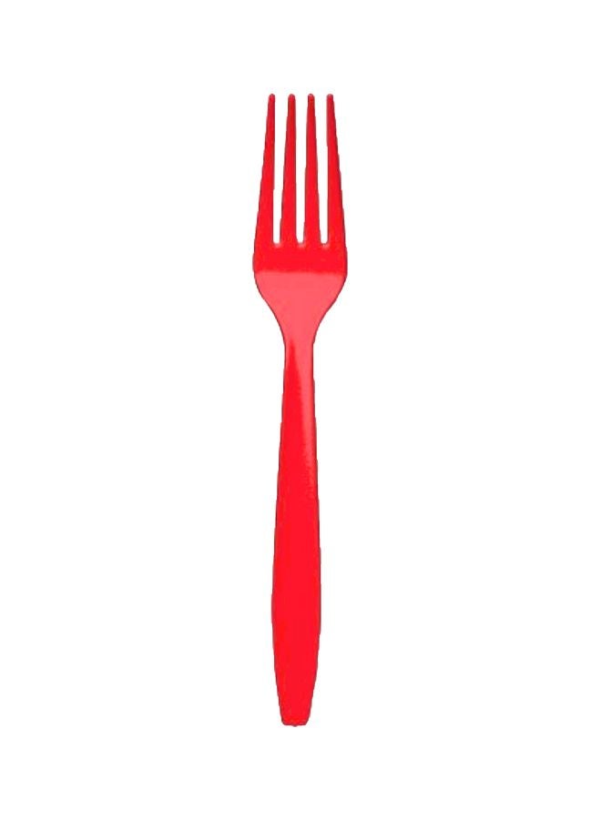 50-Piece Fork Set Classic Red 10.6x8.5x1inch