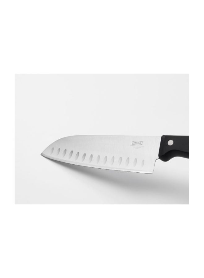 Stainless Steel Vegetable Knife Silver/Black 16centimeter